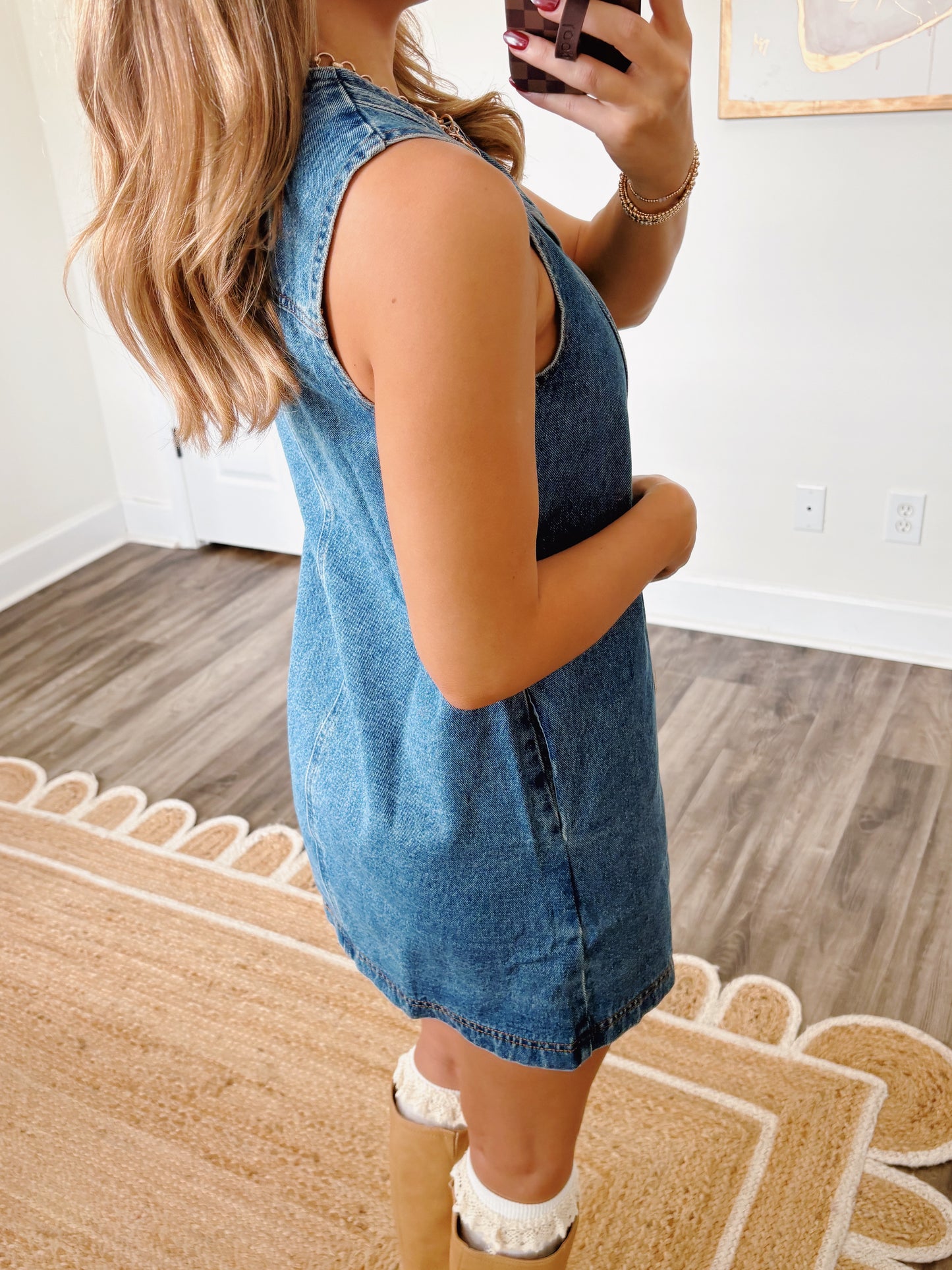 Denim Button Up Dress