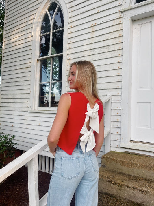Red Bow Top