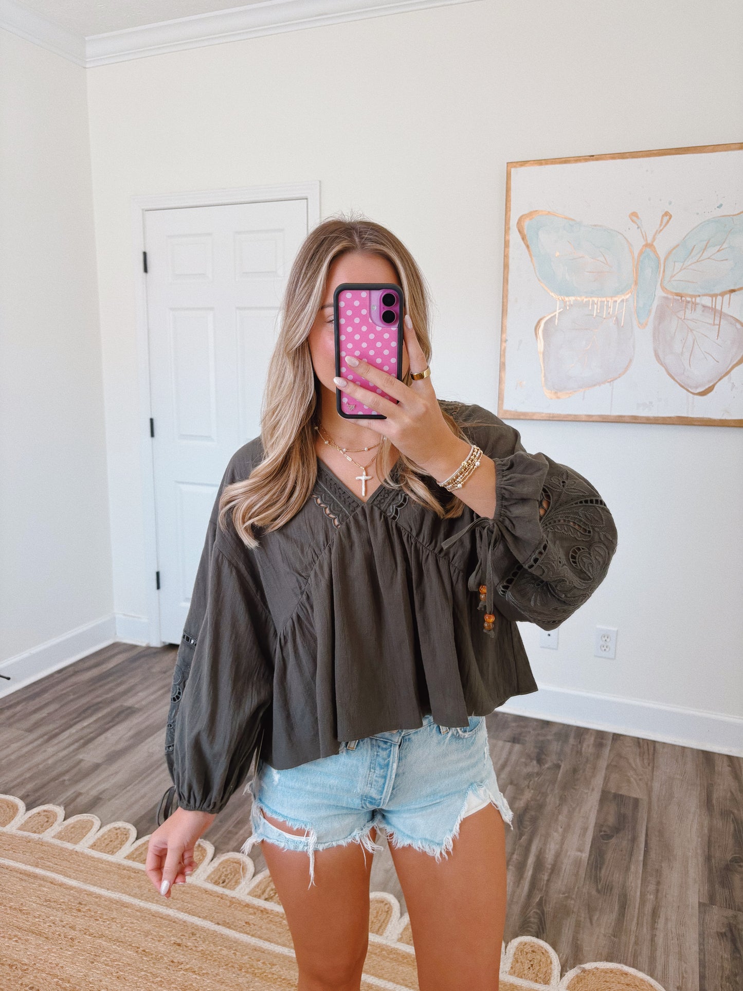 Boho Breeze Embroidered Blouse