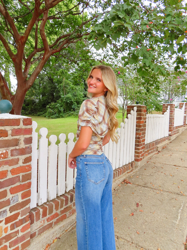 Autumn Avenue Plaid Top