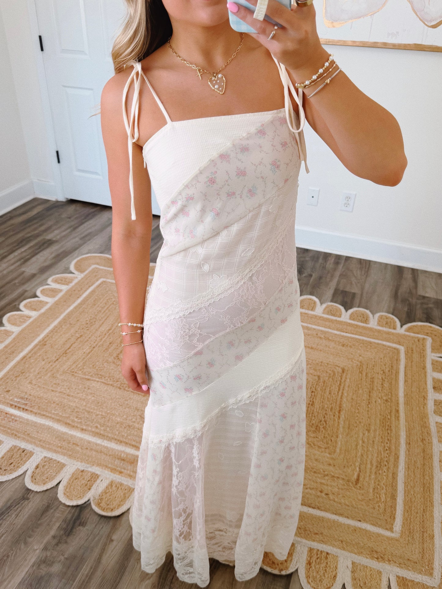 Darling Lace Maxi in Pink