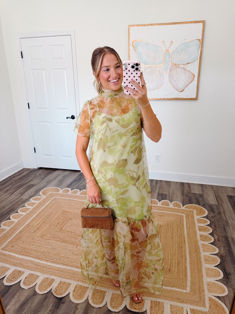 Dahlia Mesh Maxi Dress