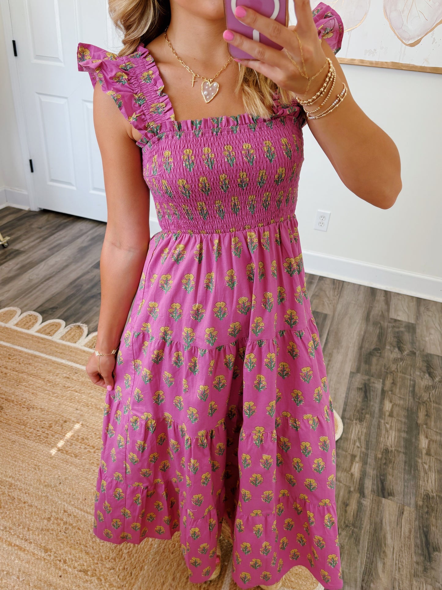 Orchid Smocked Dress