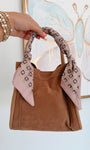 Gianna Suede Bag - Tan