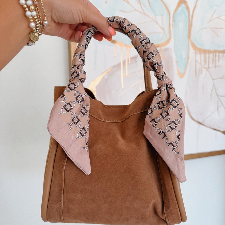 Gianna Suede Bag - Tan