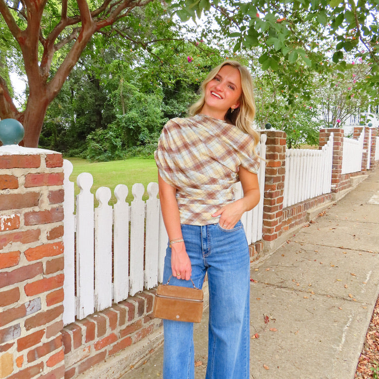 Autumn Avenue Plaid Top