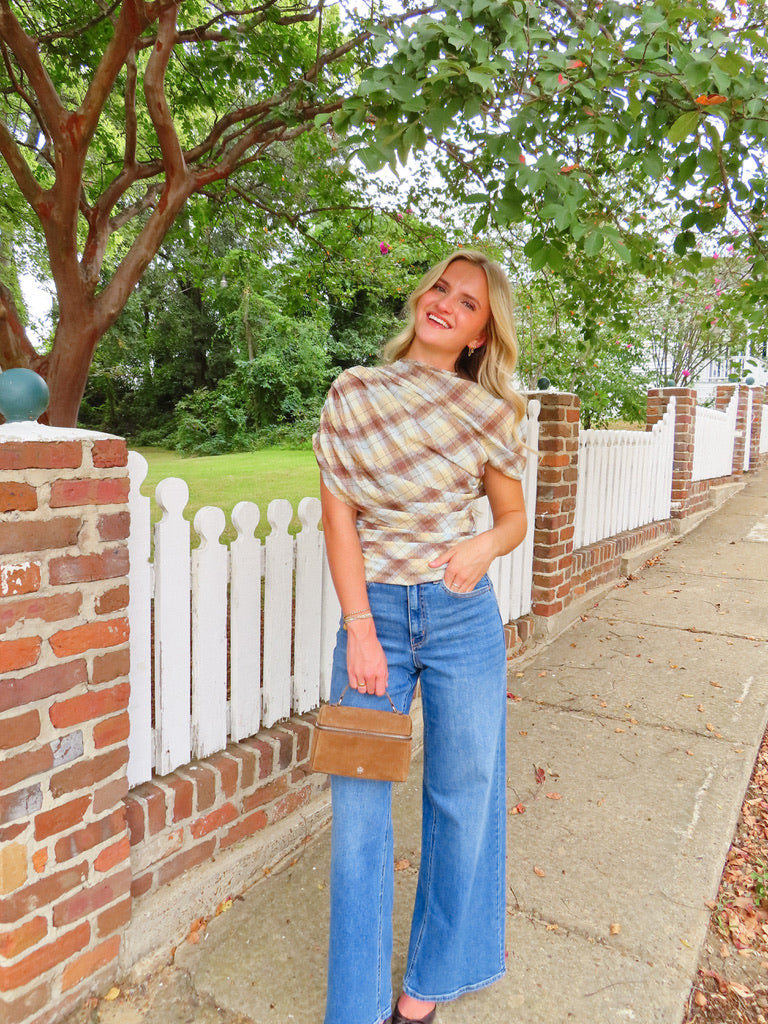 Autumn Avenue Plaid Top