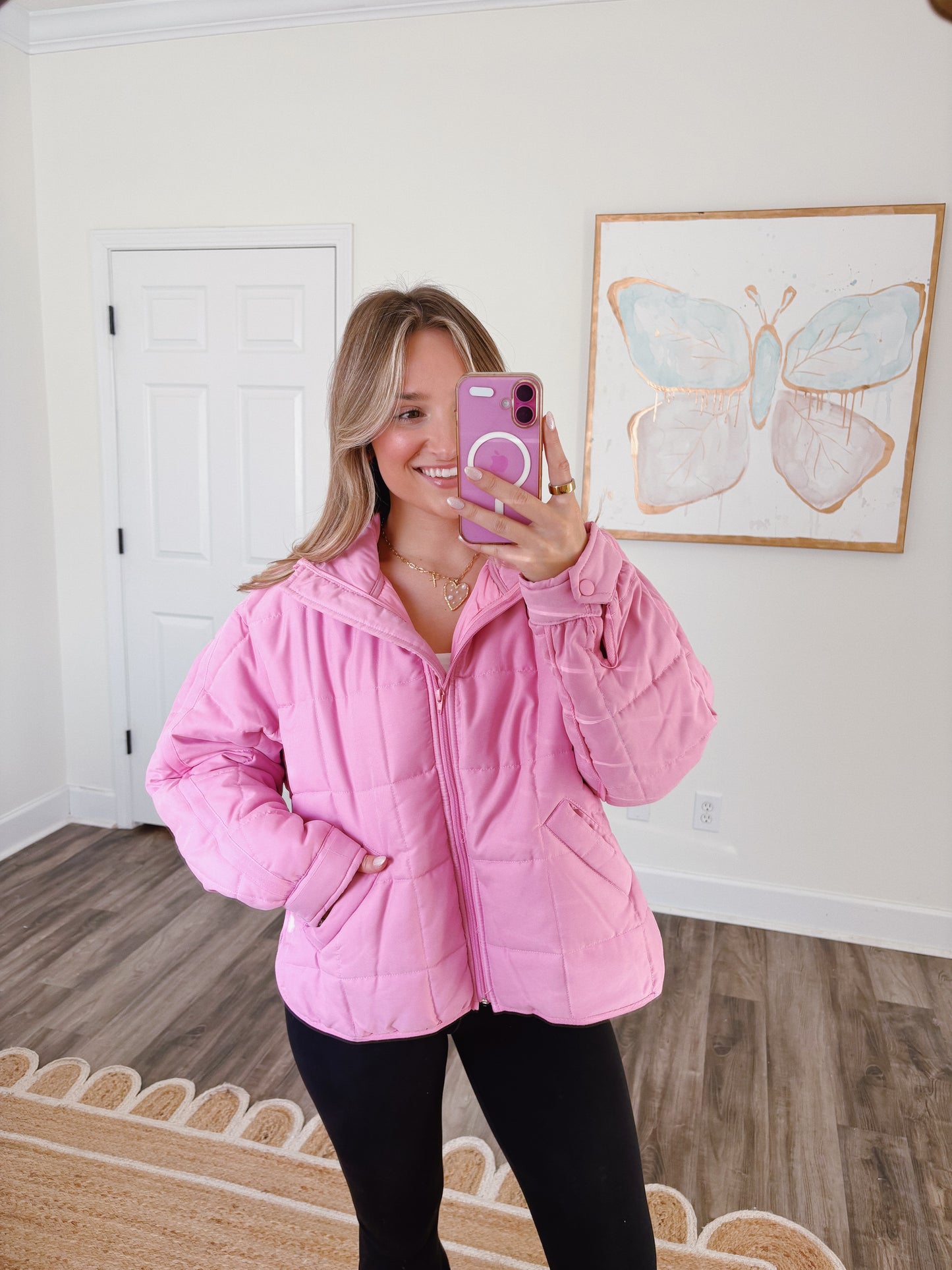 Bubble Gum Puffer Jacket