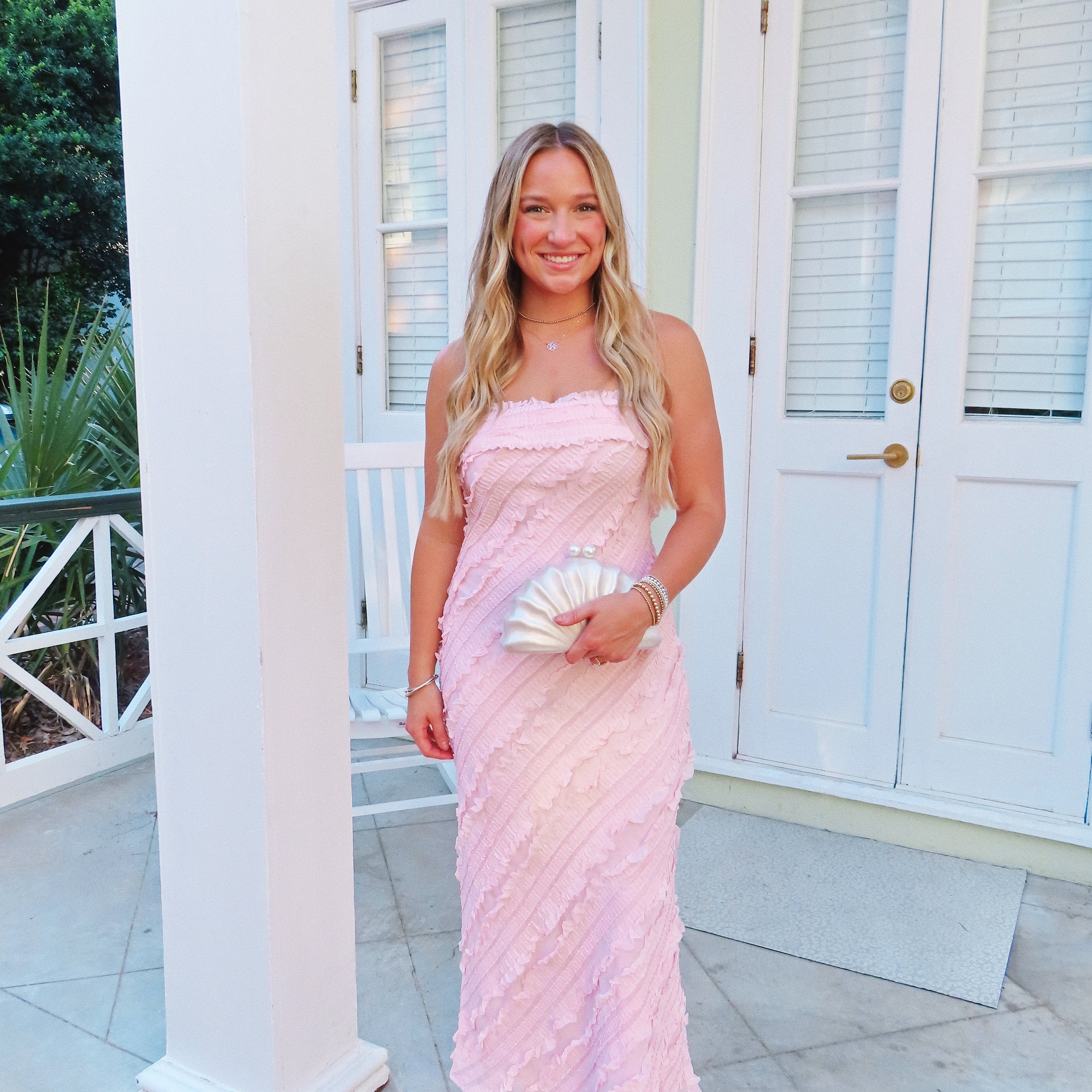 Pink Textured Midi