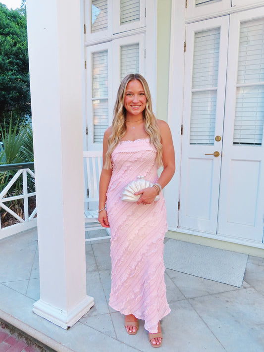 Pink Textured Midi