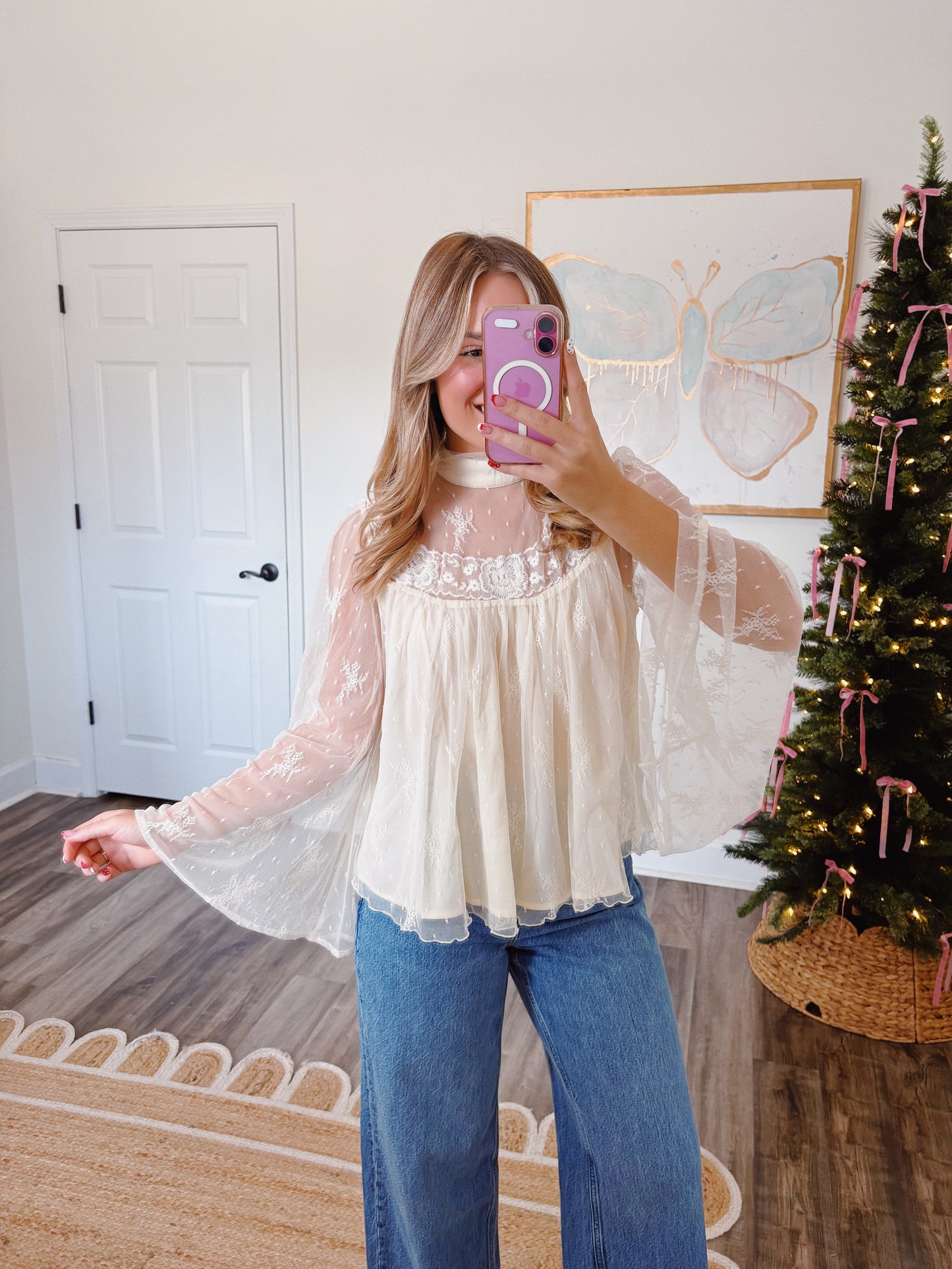 Adeline Lace Top in Ivory