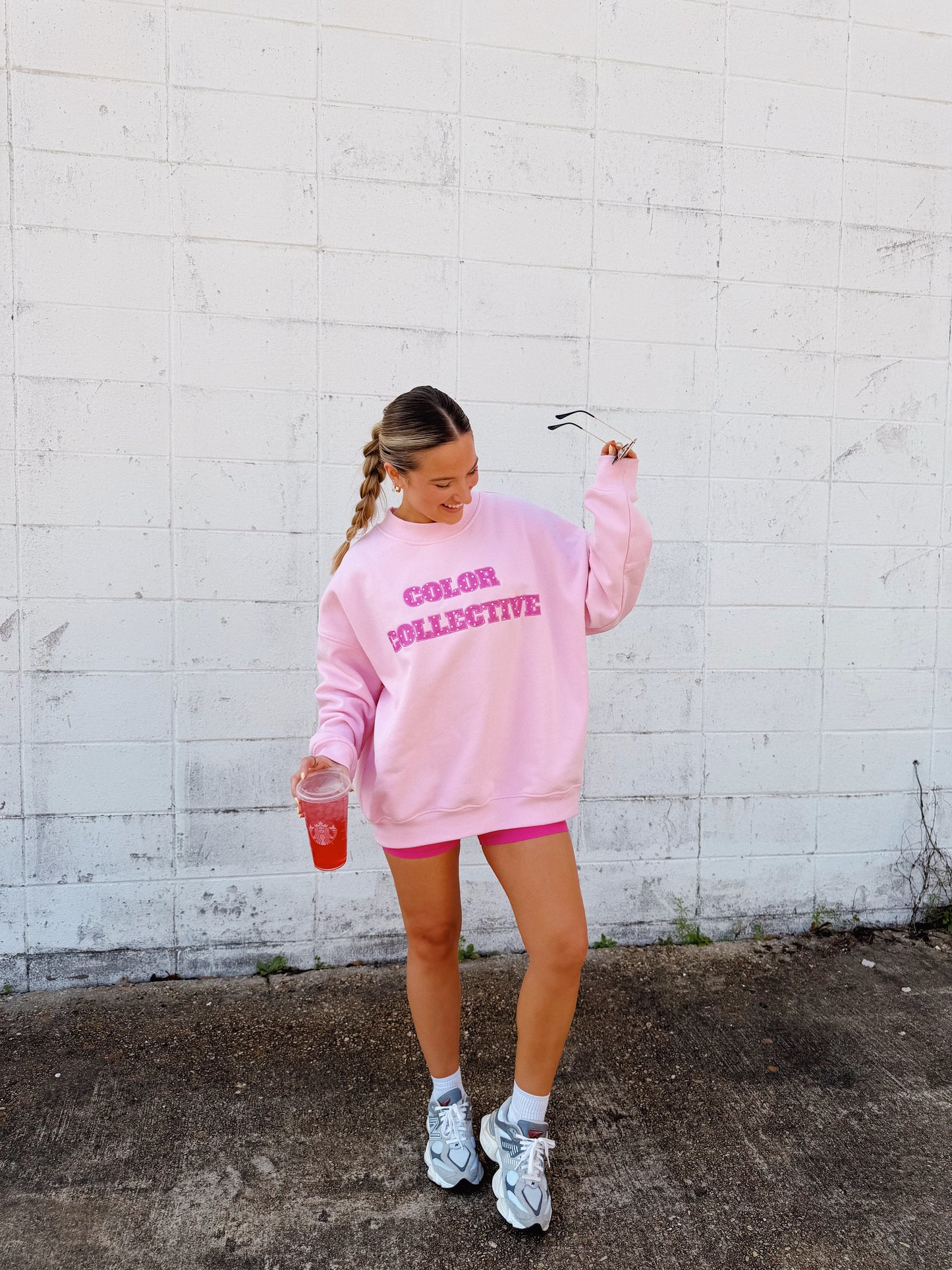 Pink Polka Dot CC Mockneck