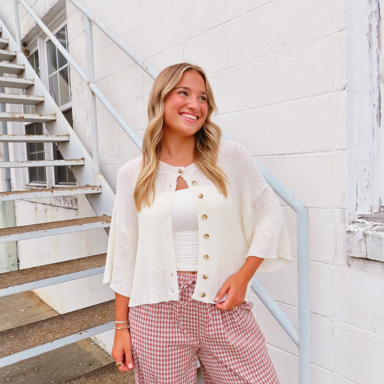 Ivory Lightweight Cardigan