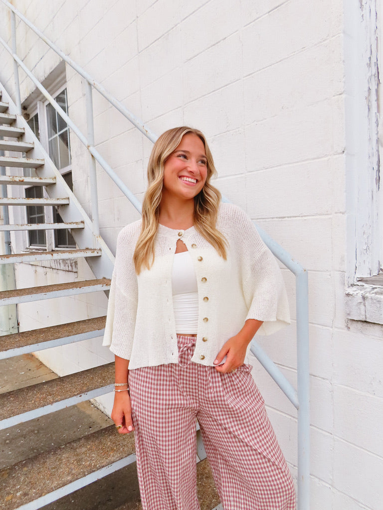 Ivory Lightweight Cardigan