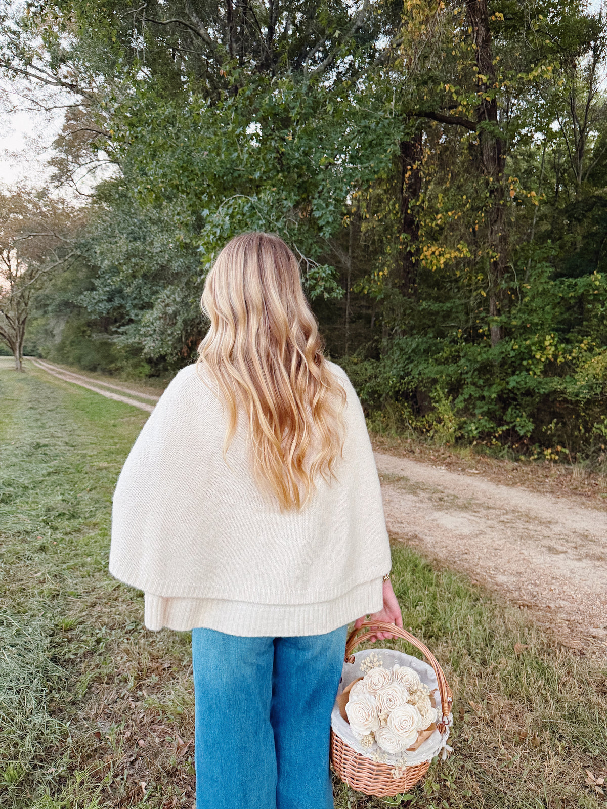 Blair Cape Cardigan - Ivory