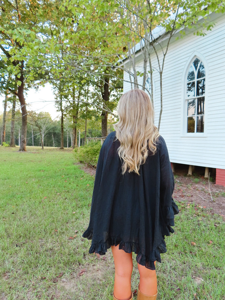 Vivienne Ruffled Blouse - Black