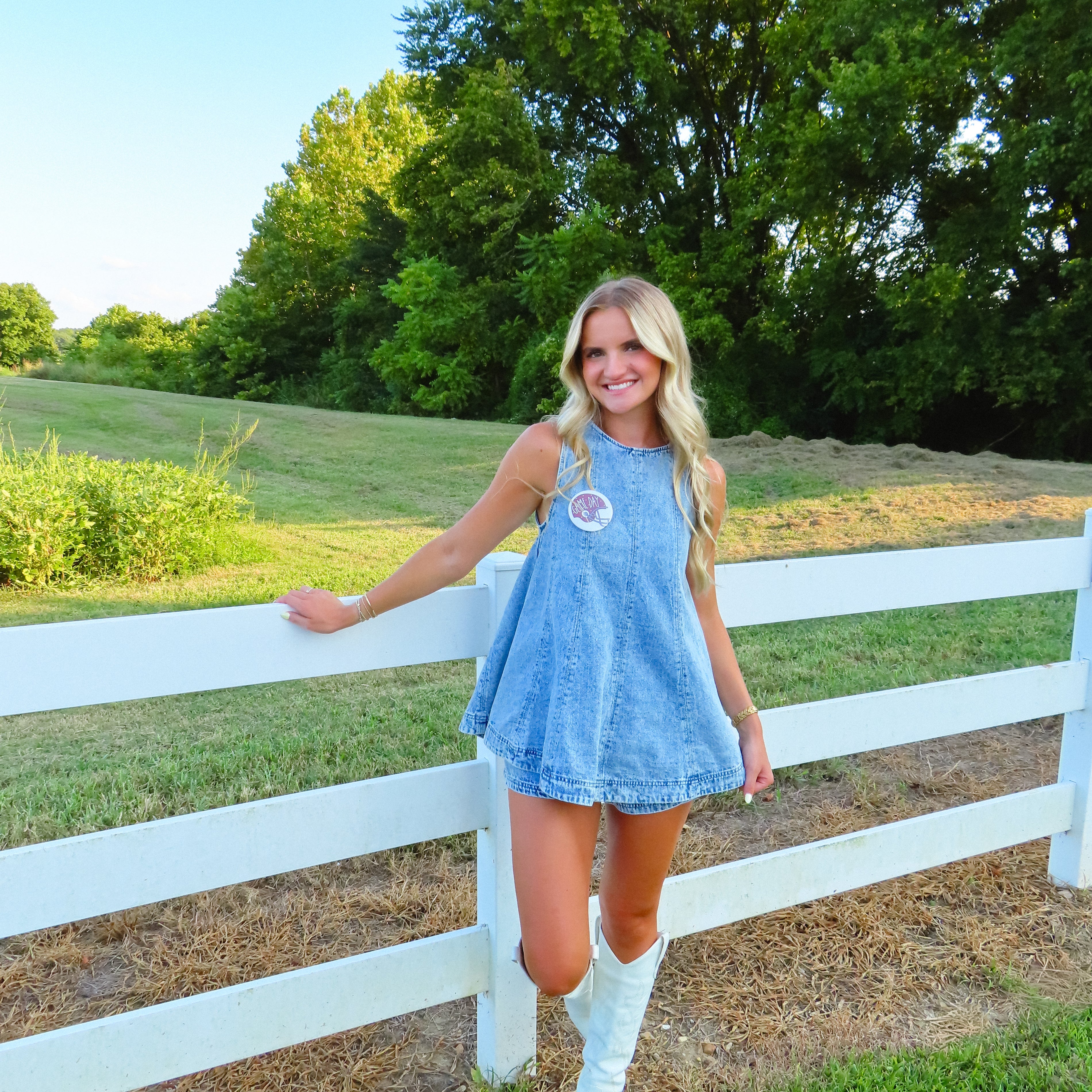 Katie Denim Short Set