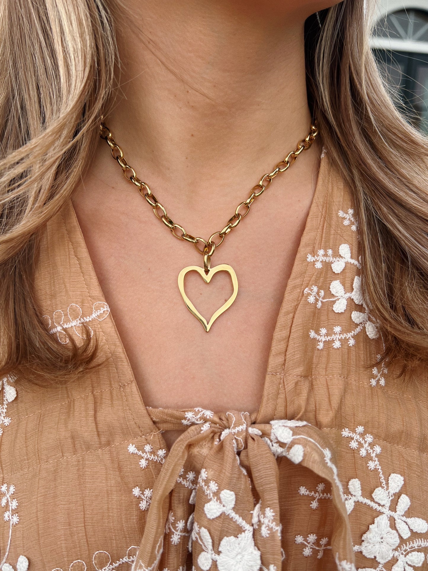 Open Heart Necklace