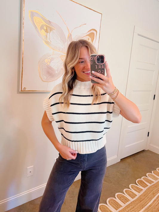 Kaci Striped Sweater Vest