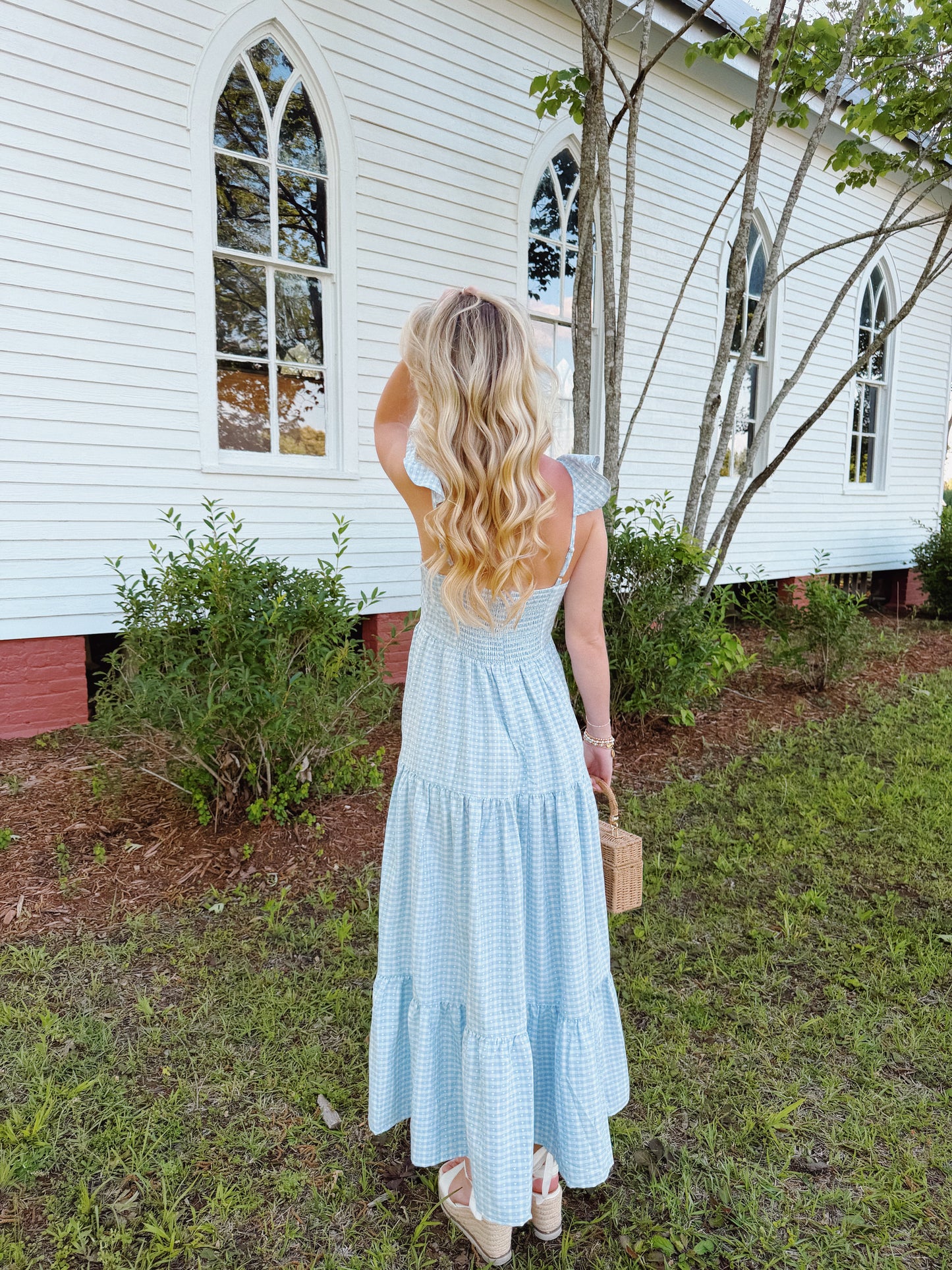 Gingham Hearts Maxi Dress