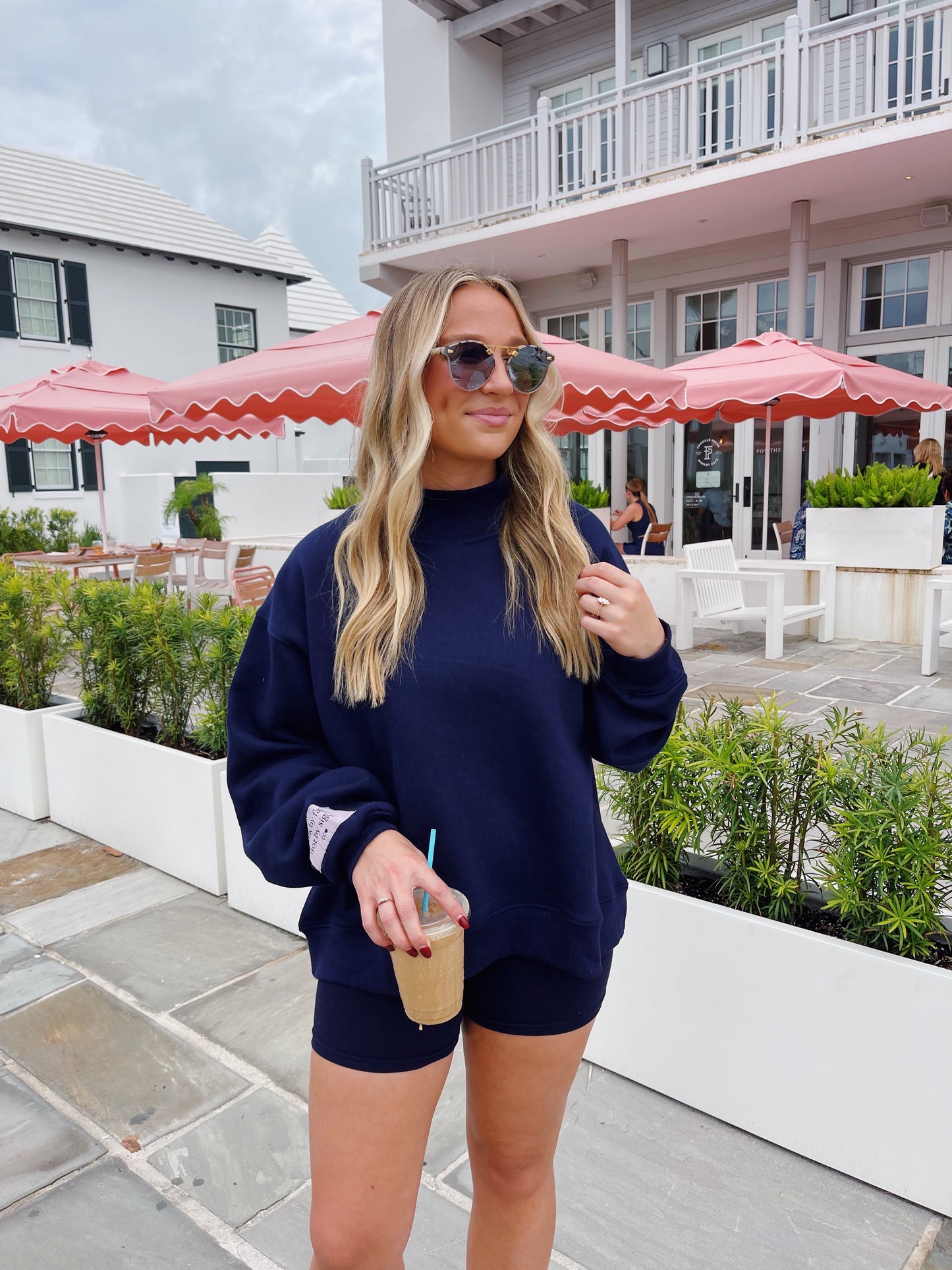 Walk By Faith Navy Mockneck