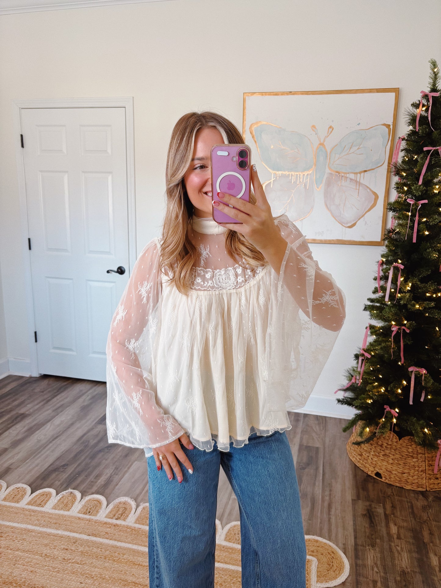 Adeline Lace Top in Ivory