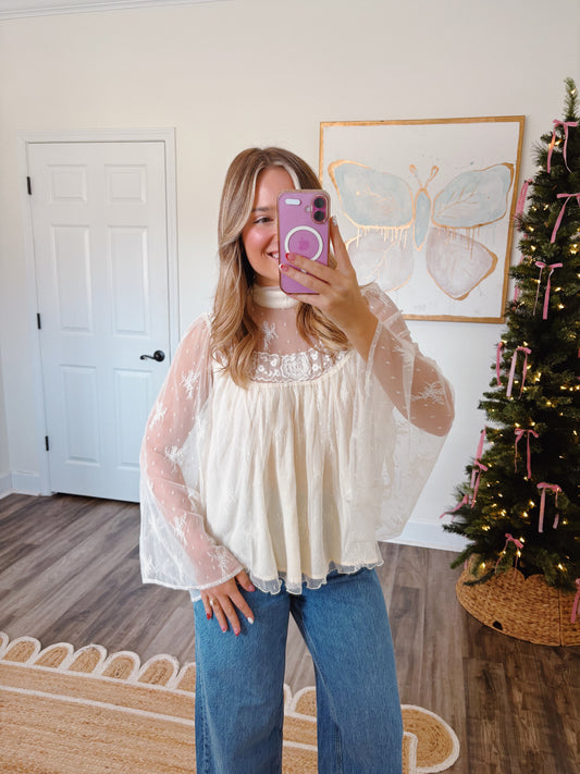 Adeline Lace Top in Ivory
