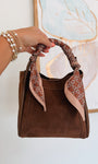 Gianna Suede Bag - Chocolate