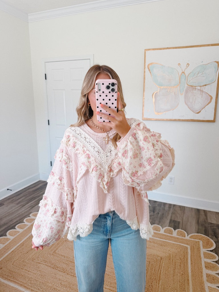 Darling Rose Ruffled Top