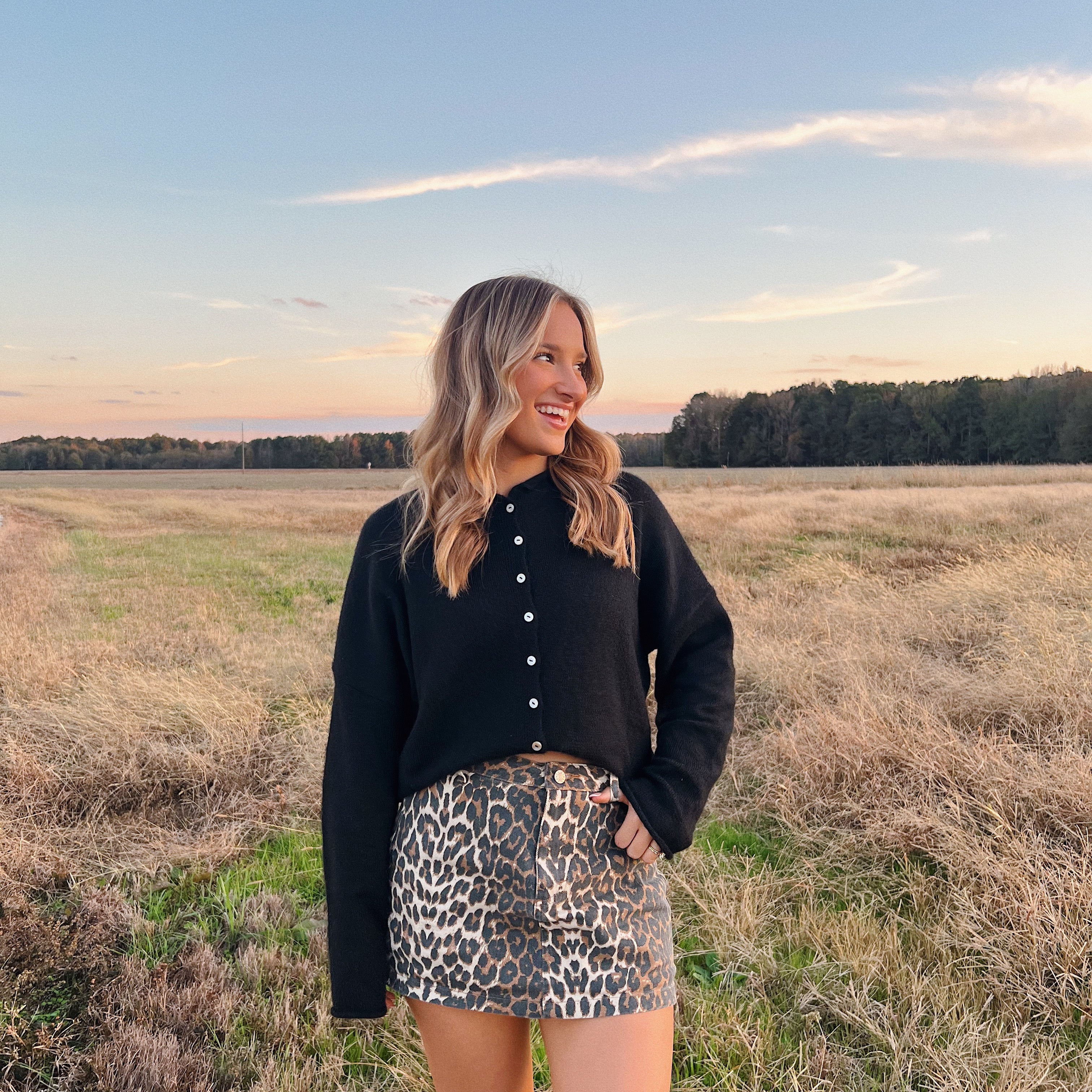 Leopard Print Mini Skort