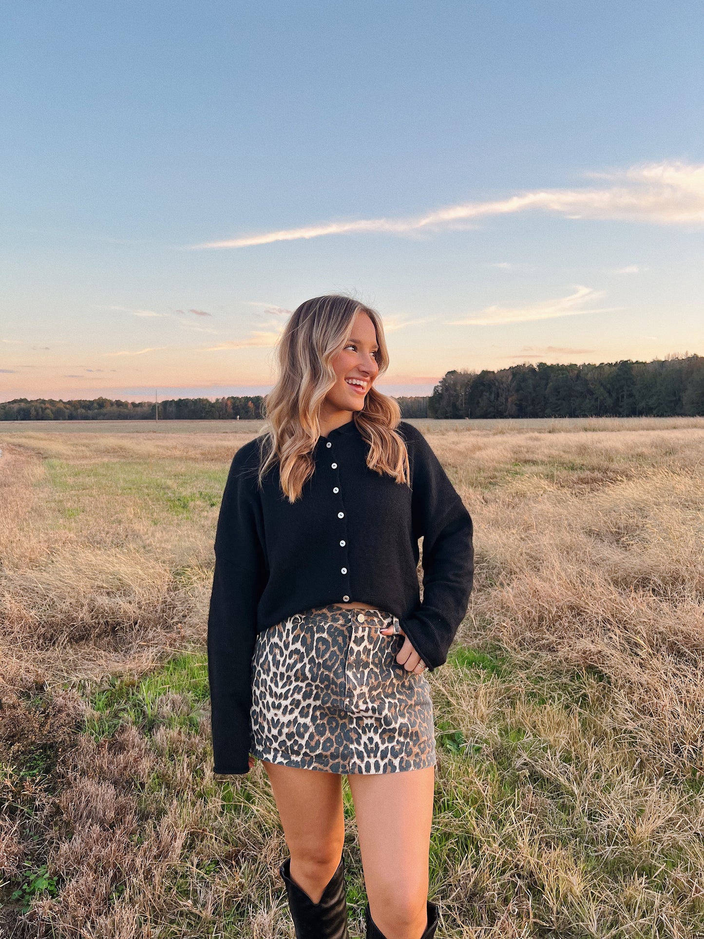 Leopard Print Mini Skort