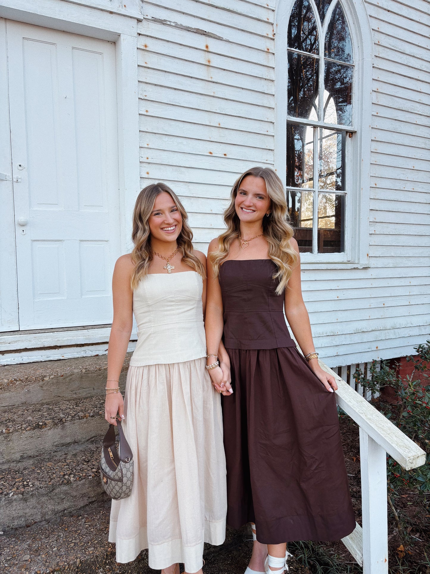 Micah Midi Dress in Ivory