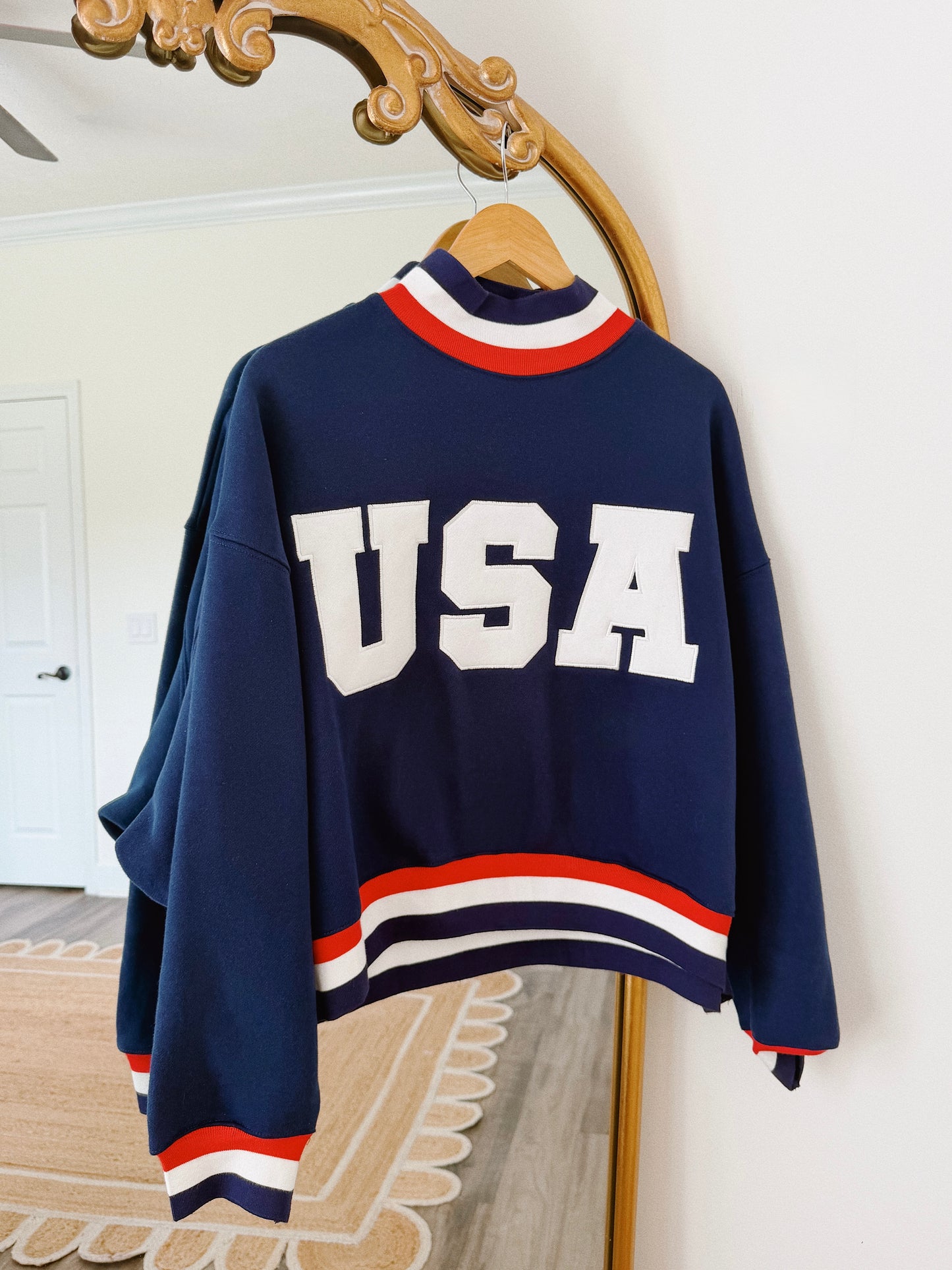 Navy USA Mockneck
