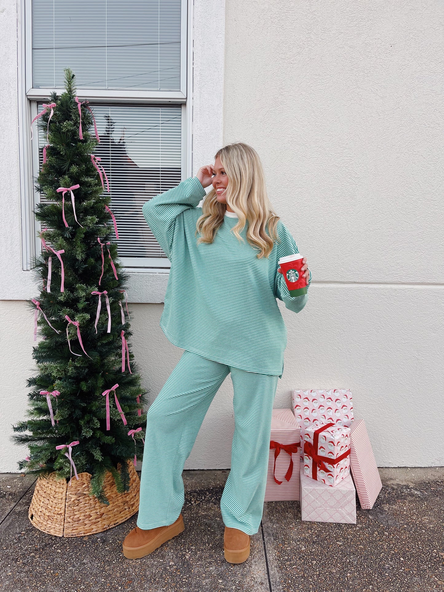 Mistletoe Striped Top