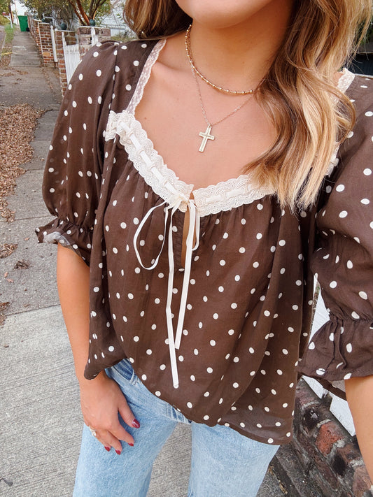 Ophelia Polka Dot Top