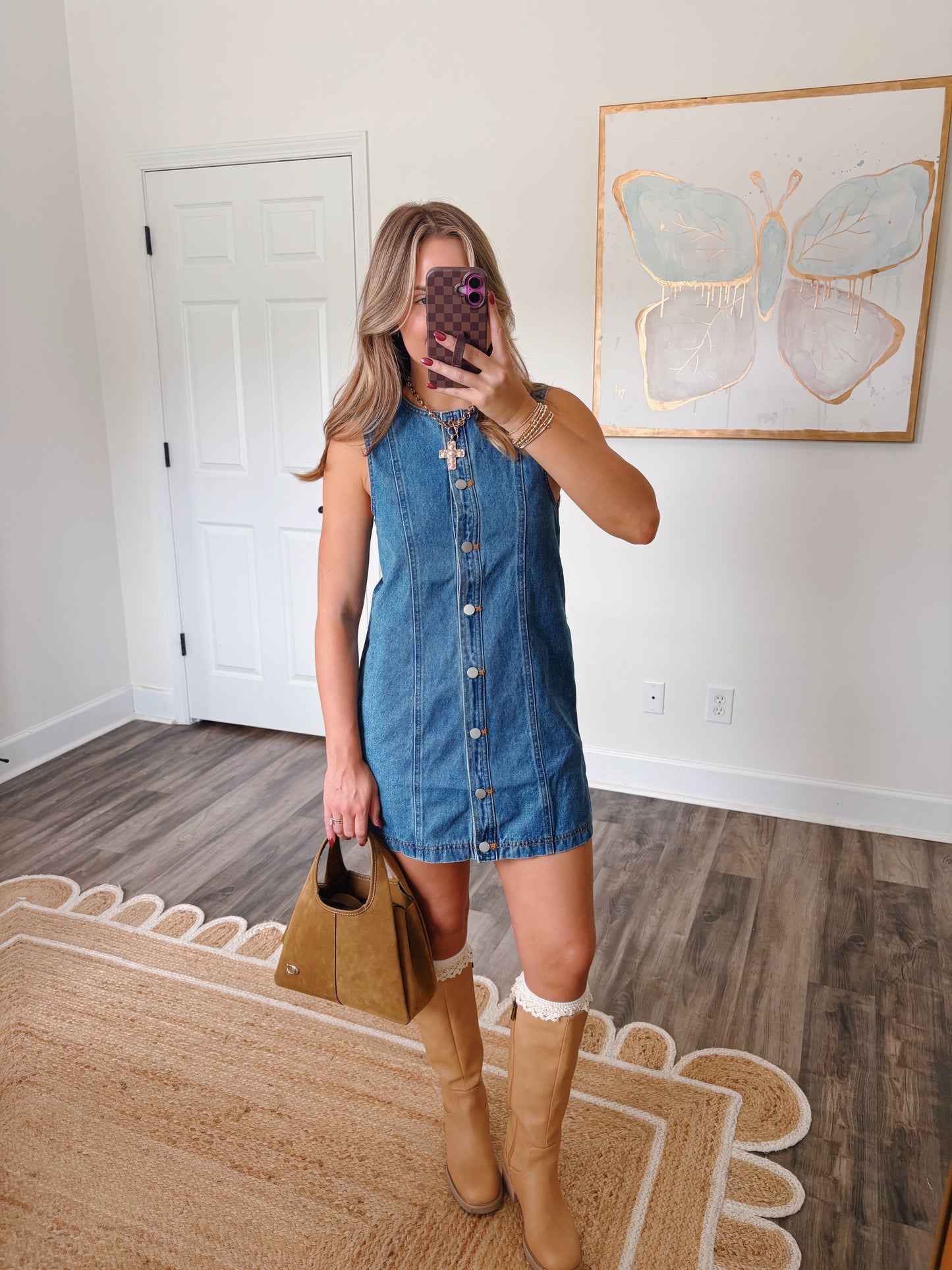 Denim Button Up Dress