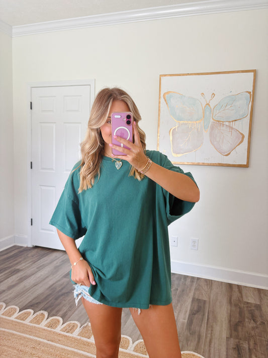 Homebody Oversized Tee in Emerald