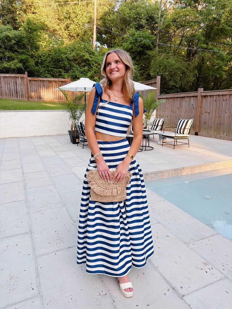 Kimmy Stripe Set Navy