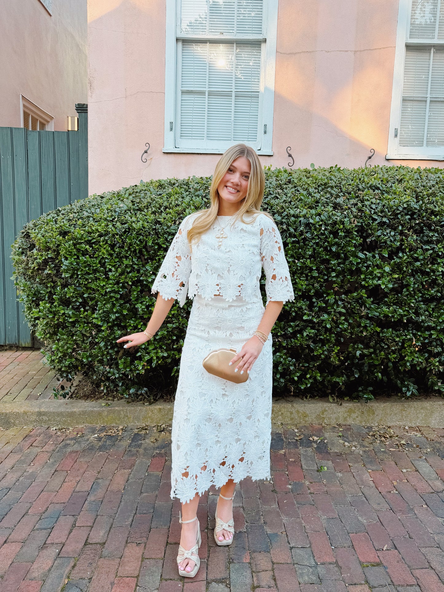 Charleston Girl Set in White