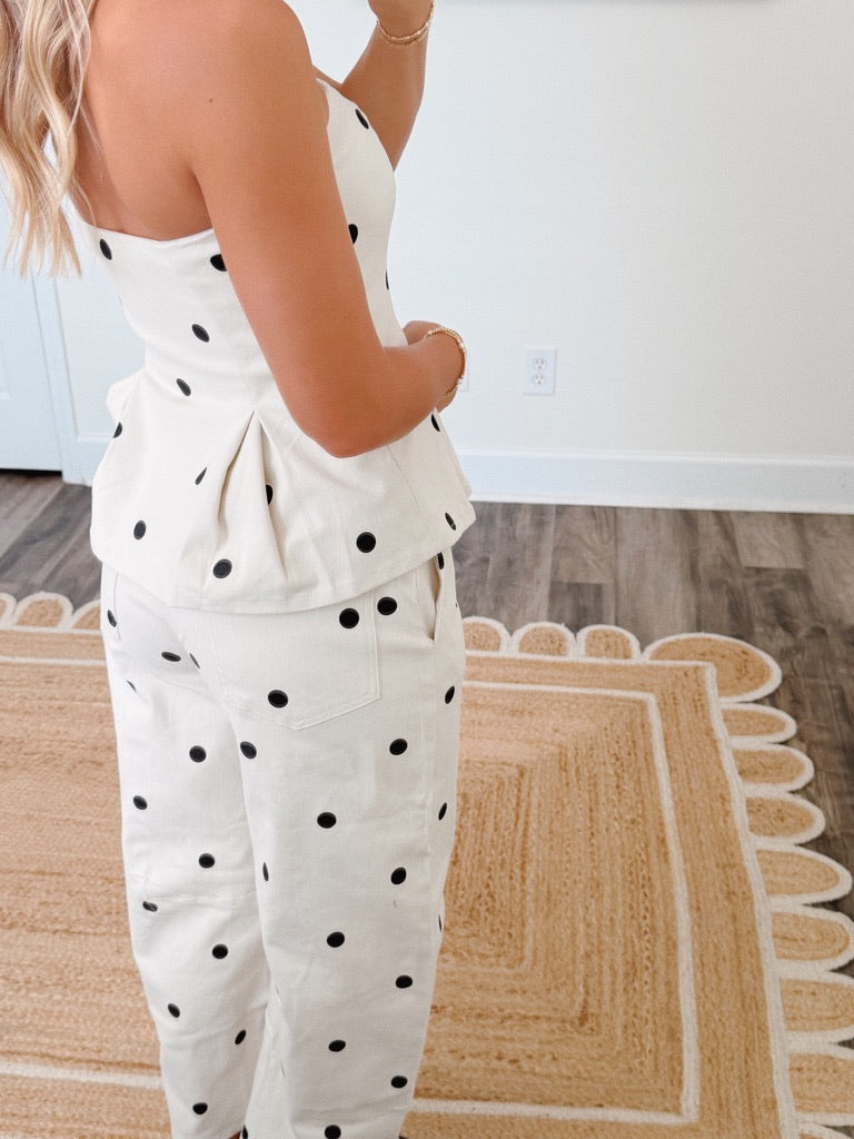 Spot On Denim Pants Set