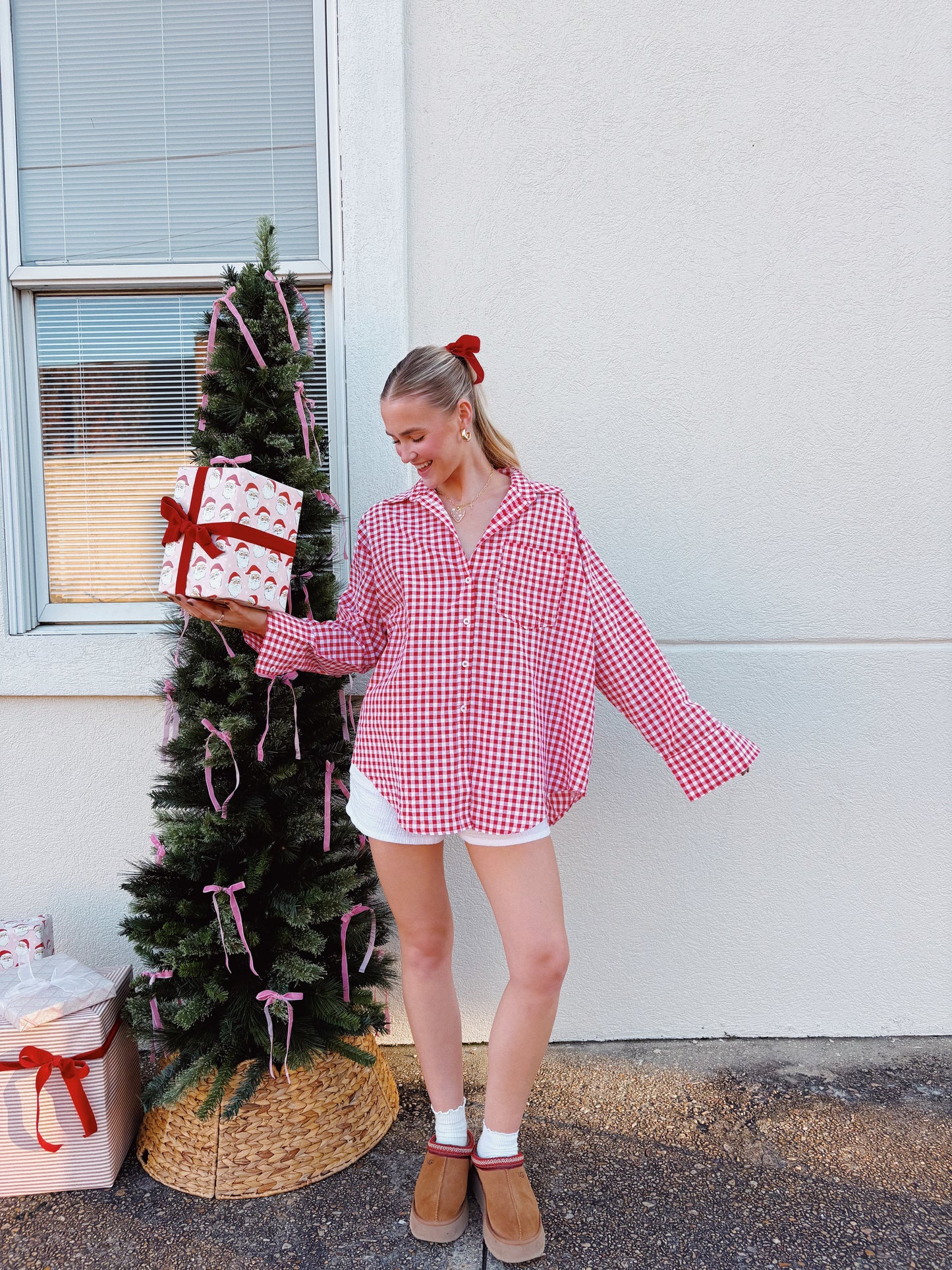 Ruby Gingham Button Down