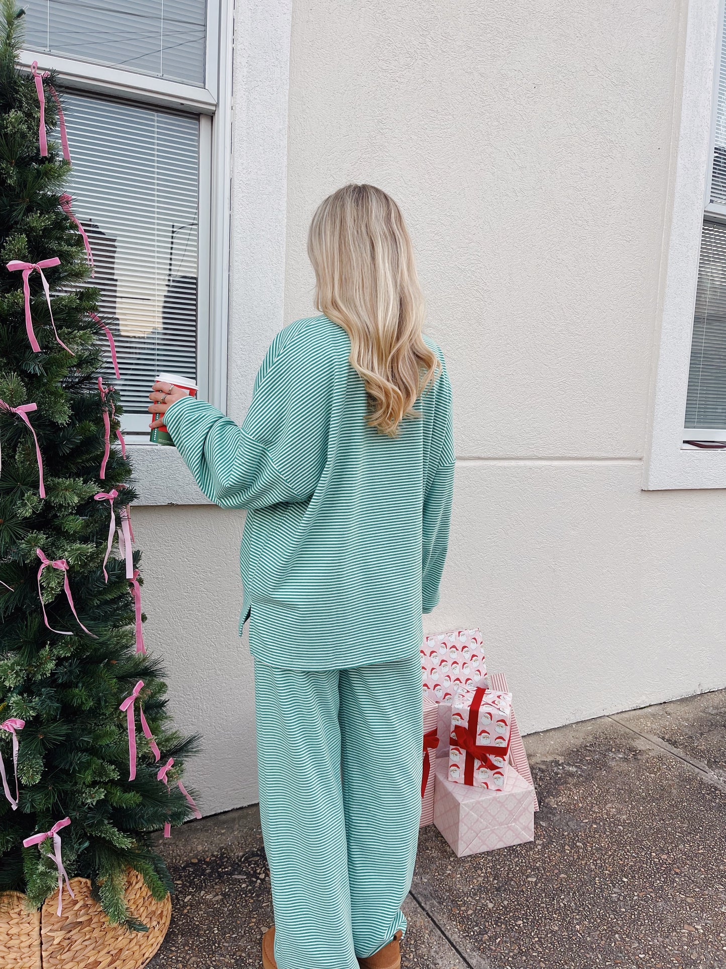 Mistletoe Striped Top