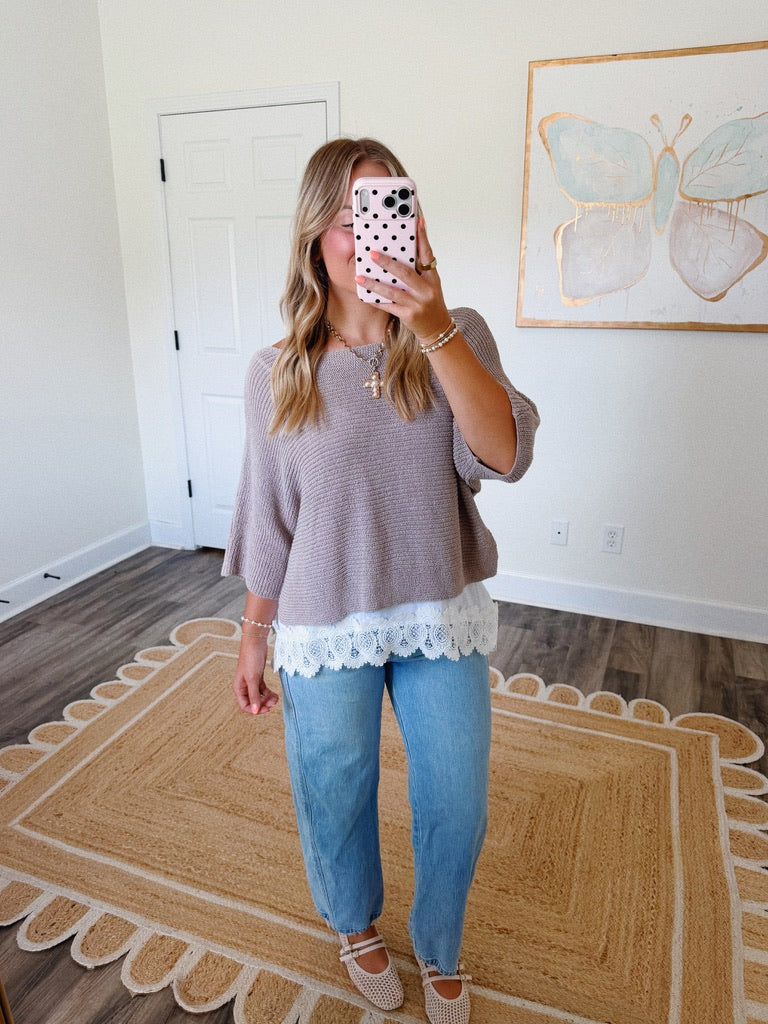 Latte Lace Sweater