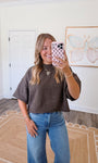 Essential Mockneck Top In Brown