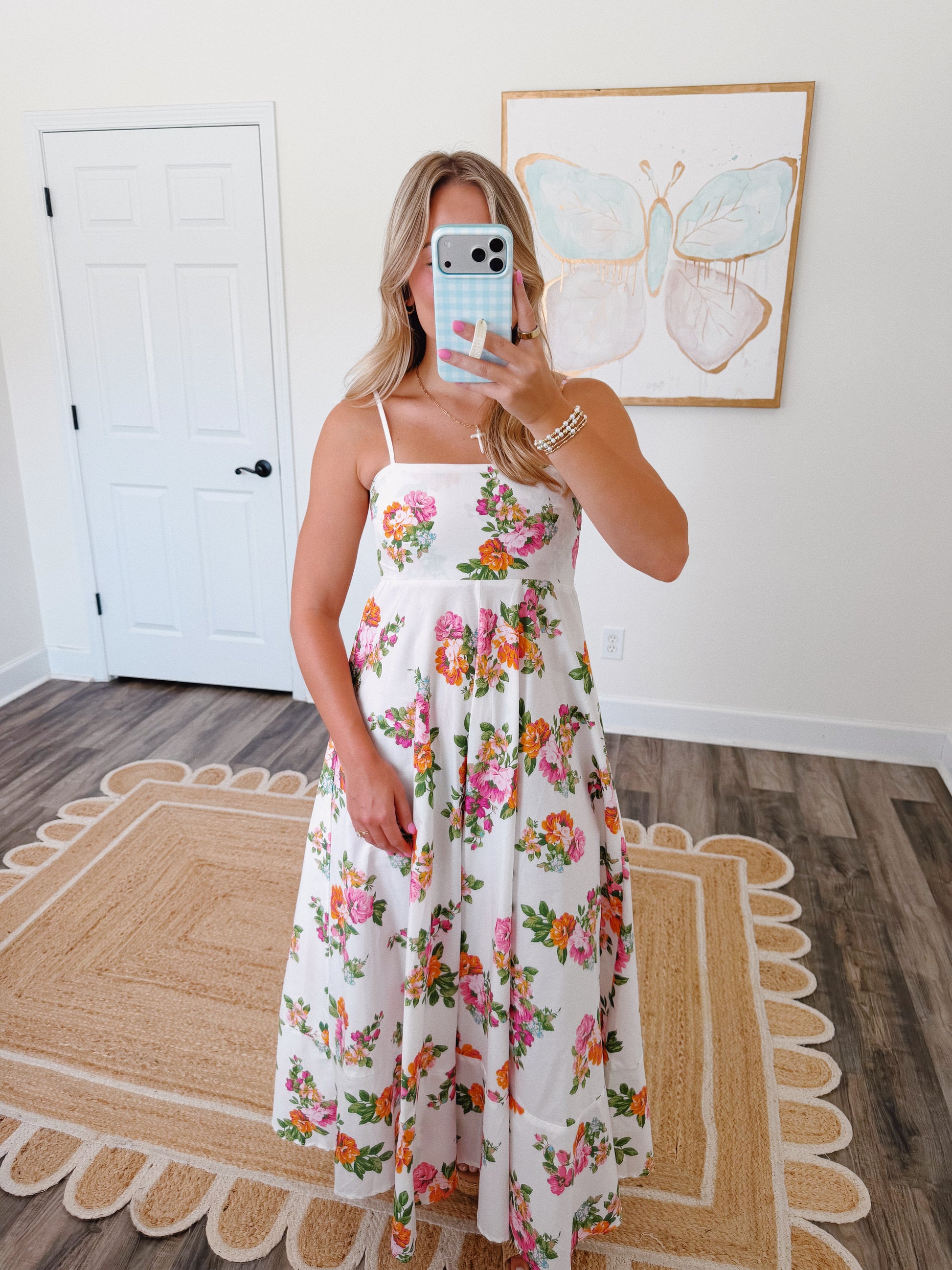 White Floral Maxi Dress