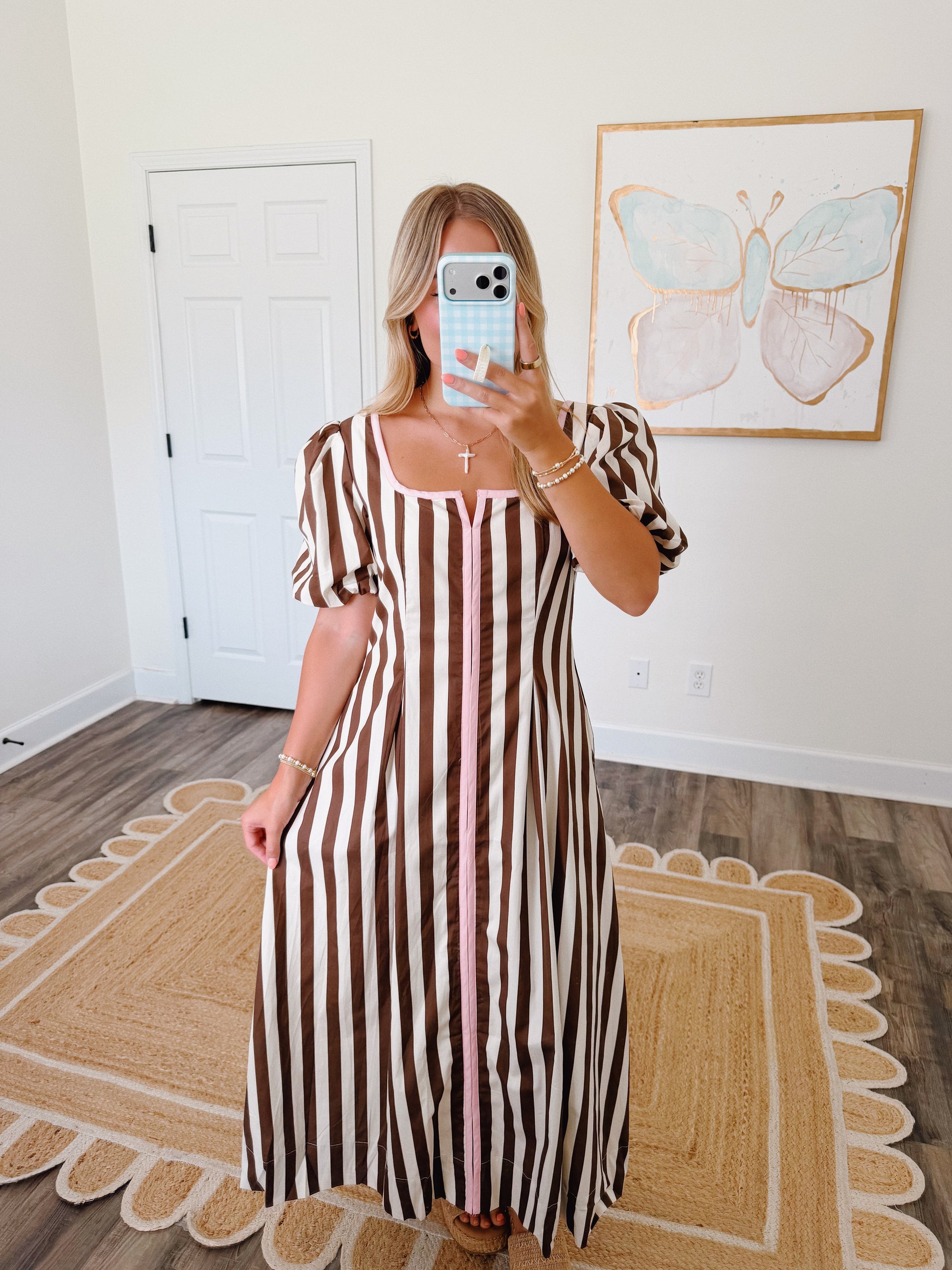 Espresso Striped Maxi