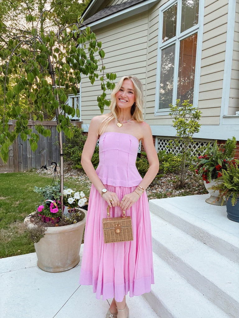 Pink Tiered Maxi Dress