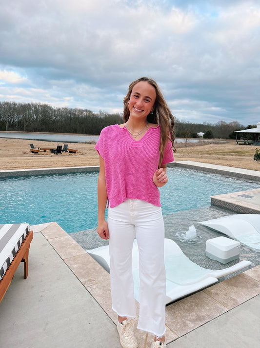 Pink Sweater Vest