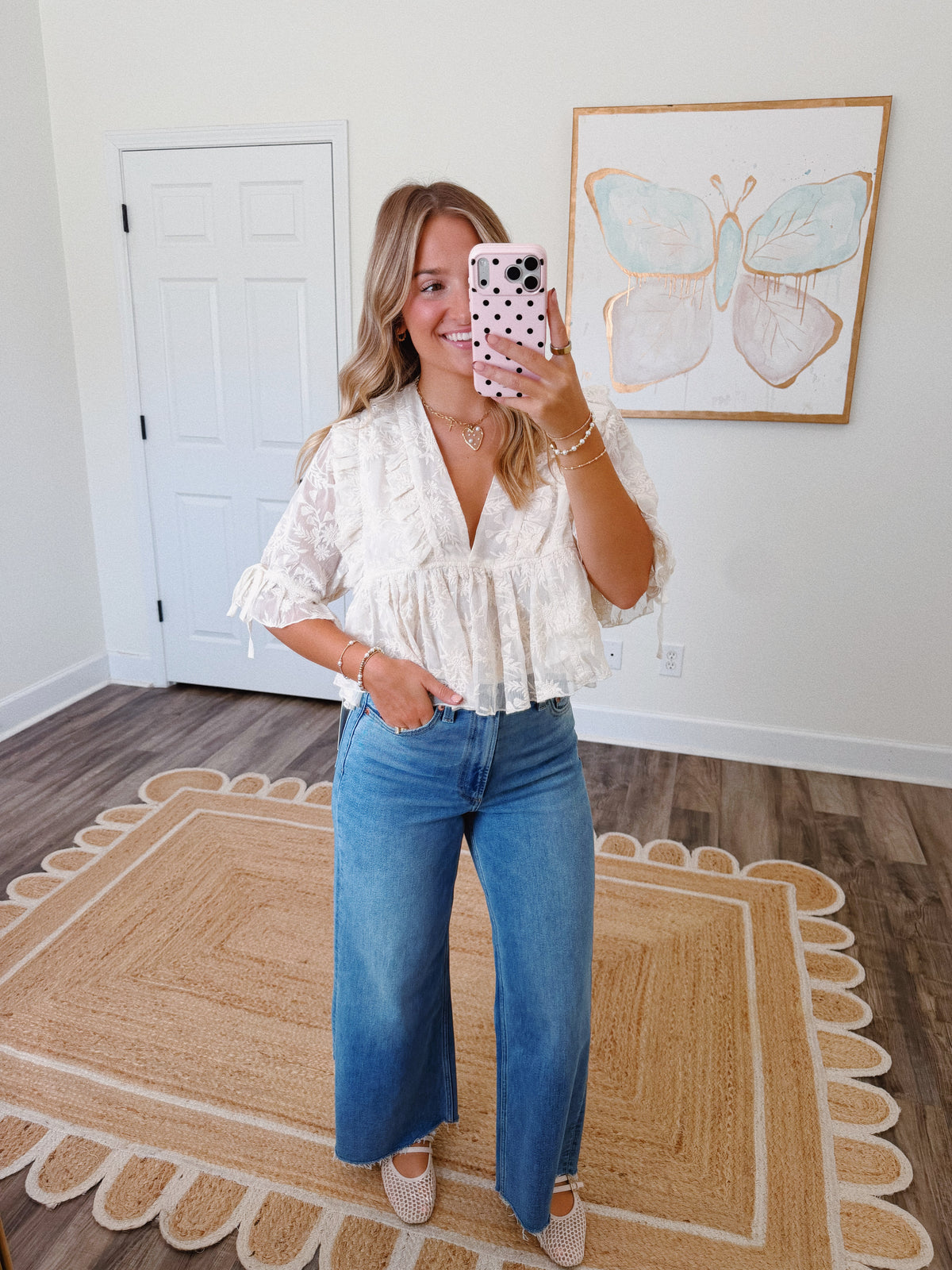 Ivory Embroidered Blouse