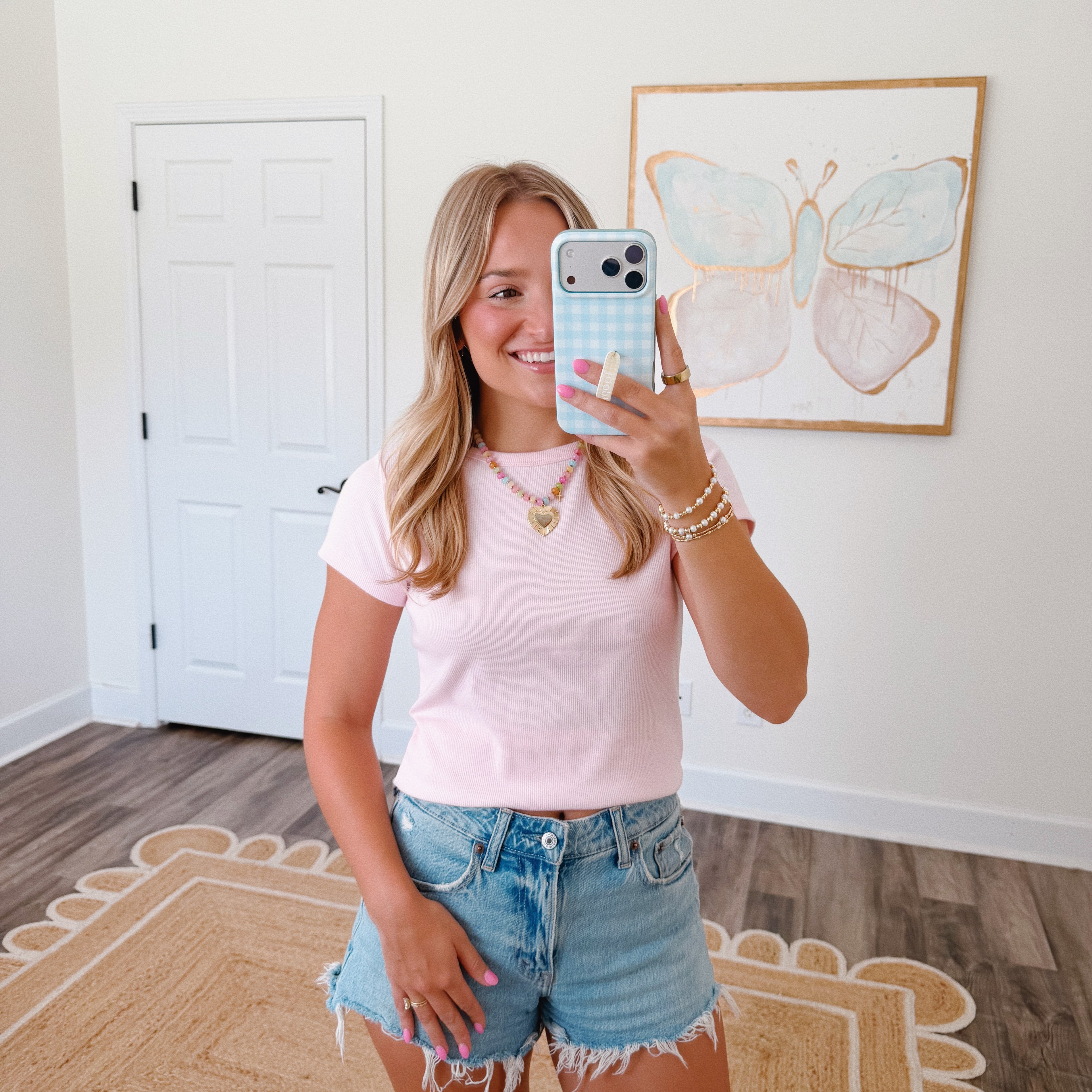 Bubblegum Ribbed Baby Tee